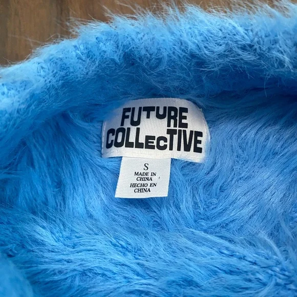 Future Collective fuzzy Y2K blue sweater - Picture 3 of 7